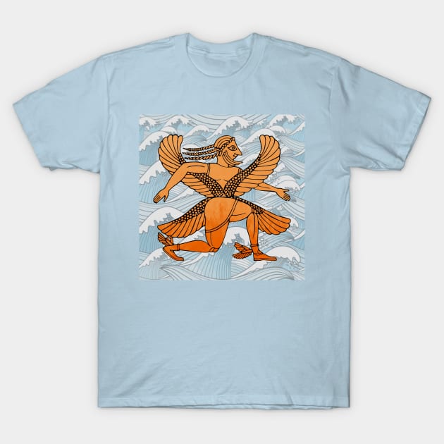 Boreas the North Wind God T-Shirt by Mosaicblues